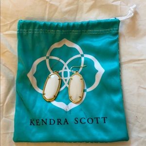 Kendra Scott Small White Earrings